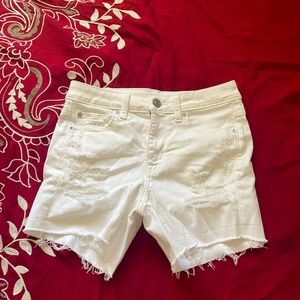 American Eagle Super Stretch White Denim Shorts